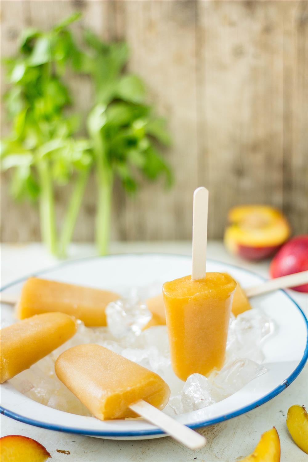 Use Your Noodles - Peach and Celery Ice Lollies
