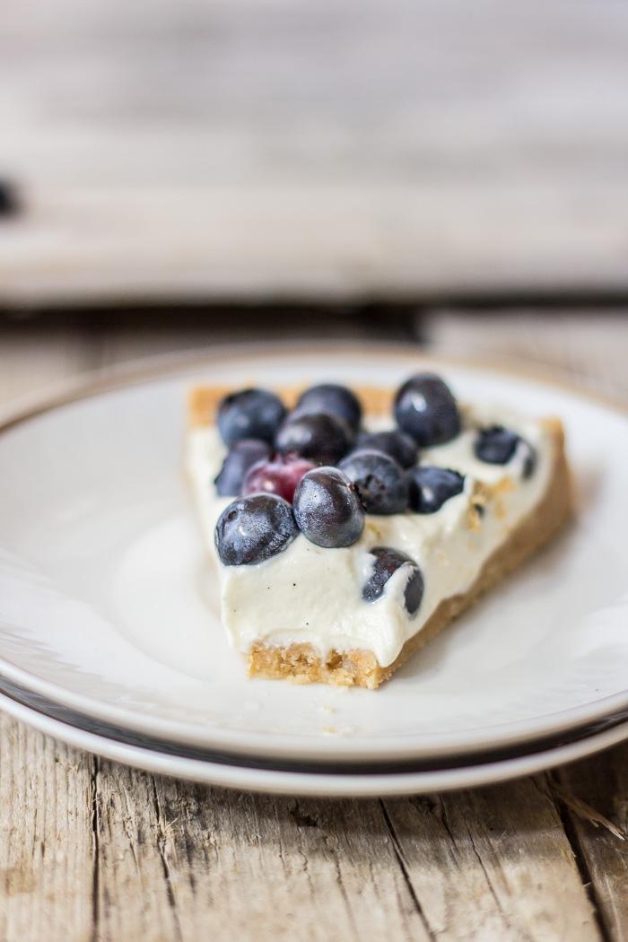 What better way to enjoy summer but with this melt in your mouth no-bake blueberry cheesecake with a cookie crust. Click to find the whole recipe or pin and save for later!