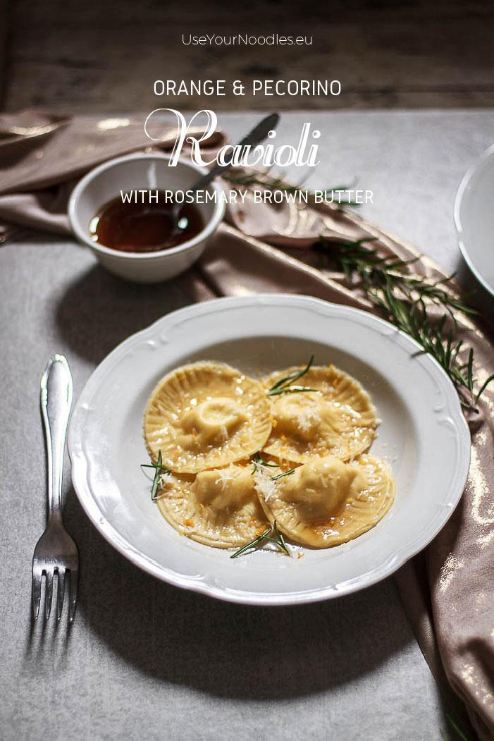 These humble but exciting pecorino ravioli with orange zest and brown butter flavored with rosemary will bring any dinner to a new level! Click to find the whole recipe or pin and save for later!