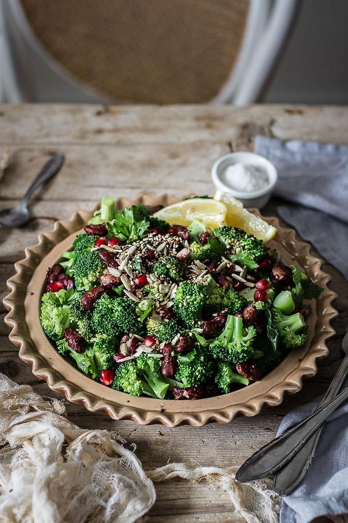 Whoever says comfort food can't be healthy, had obviously never tried popped beans and steamed broccoli salad with toasted spicy nuts and lemony mustard dressing. Hungry anyone?