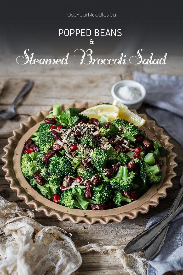Whoever says comfort food can't be healthy, has obviously never tried popped beans and steamed broccoli salad with toasted spicy nuts and lemony mustard dressing. Such a perfect winter salad. Click to find the whole recipe or pin and save for later!