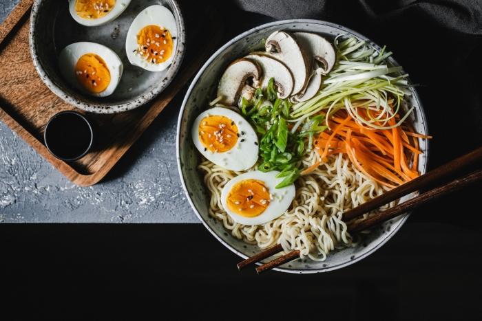 This easy ramen soup only takes 15 minutes to make and is super healthy with a beautiful deep miso flavor. With some added fresh vegetables this is a delicious and healthy meal.