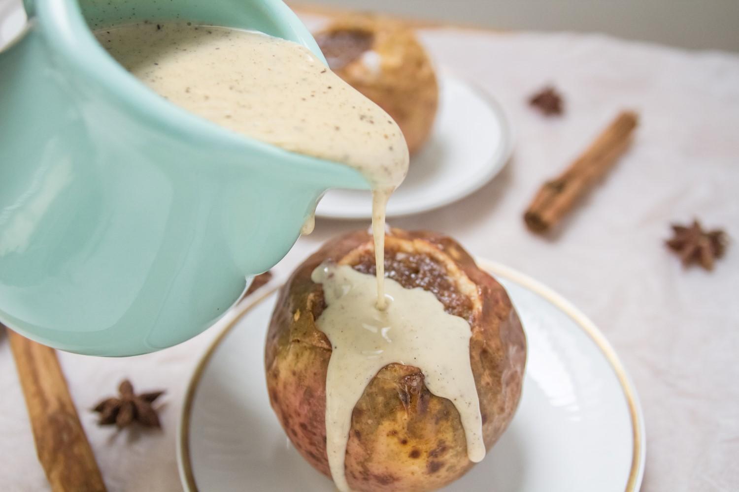 Use Your Noodles - Hot Baked Apples with Vanilla Sauce