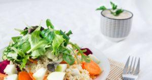 Millet and Carrot Salad with Creamy Almond Dressing