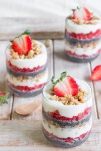 This light and fresh strawberry layer cake is a perfect healthy indulgence for the sunny spring days! This no-bake dessert is inspired by traditional Slovenian dessert prekmurska gibanica. Click to find the whole recipe or pin and save for later!