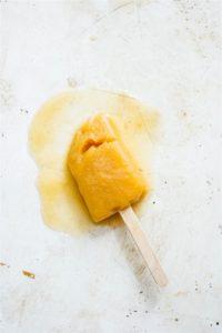 Refreshing fruity peach and celery ice lollies on sticks are always welcome at our house!