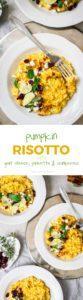 Simple comfort food for the family. Seasonal sweet and savory ingredients in a delicious creamy pumpkin risotto.