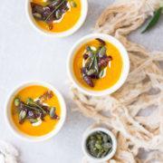 Warm, sweet and spicy pumpkin soup will be your new favorite autumn comfort food!