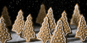 What would Christmas be without some decorated honey gingerbread cookies shaped like Christmas trees? These are super easy and can be done in a food processor. Click to find the whole recipe or pin and save for later!