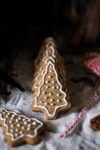 What would Christmas be without some decorated honey gingerbread cookies shaped like Christmas trees? These are super easy and can be done in a food processor.