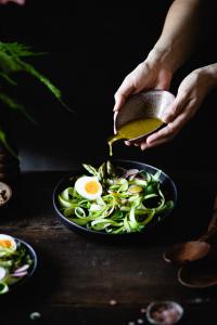A refreshing salad like this shaved asparagus salad with a simple lemon vinaigrette is a healthy delicious early Spring treat!