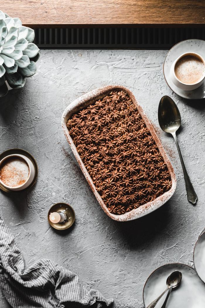 If you're craving a non-traditional Christmas dessert this gingerbread spiced tiramisu will be the perfect treat.