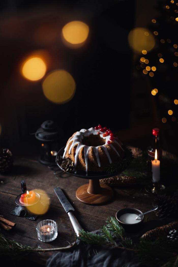 This dried fruits and chocolate chip bundt cake is packed with Winter flavors and rich chocolate, topped with a quick and simple glaze. It's the most delicious Christmas bundt cake!