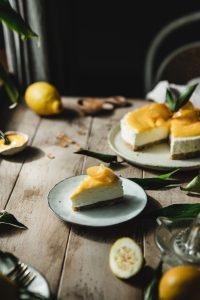 This no-bake lemon cheesecake has the softest fluffiest cream cheese filling and the most delicious lemon curd on top.