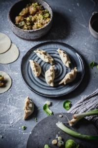 These delicious Brussels Sprout & Chicken Gyoza with a dipping sauce are so delicious, you won't be able to stop eating!