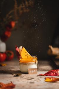 Feeling all cozy with a persimmon panna cotta - spiced panna cotta with a delicious a surprising persimmon jelly.