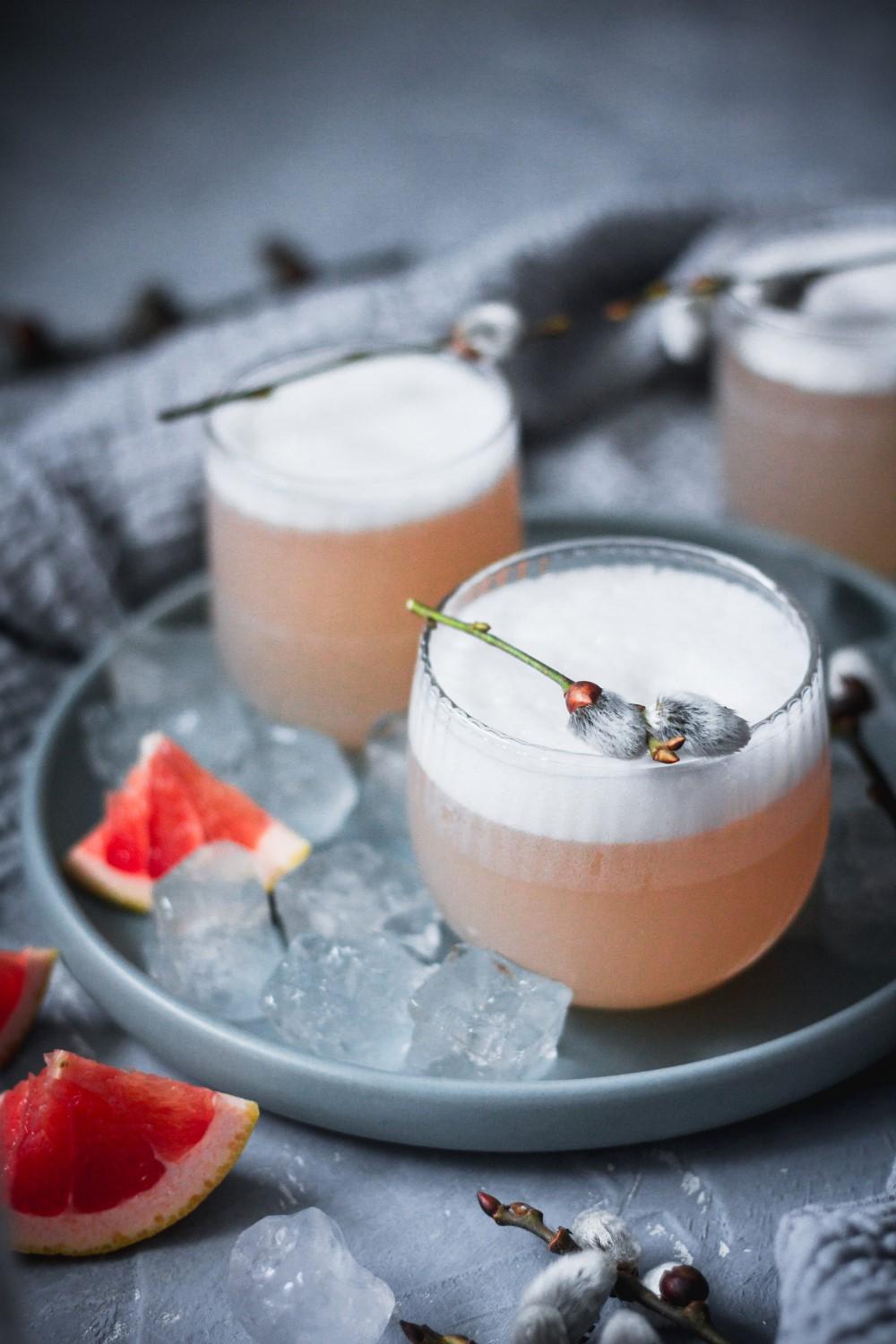 Turn a classic gin and tonic into a delicious gin cocktail by adding pink grapefruit and aquafaba for a fabulous delicate foam.