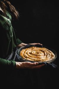 These delicious layers of crispy phyllo dough and soft fragrant sauerkraut flavor of this sauerkraut börek are a perfect side dish or a meal on its own.